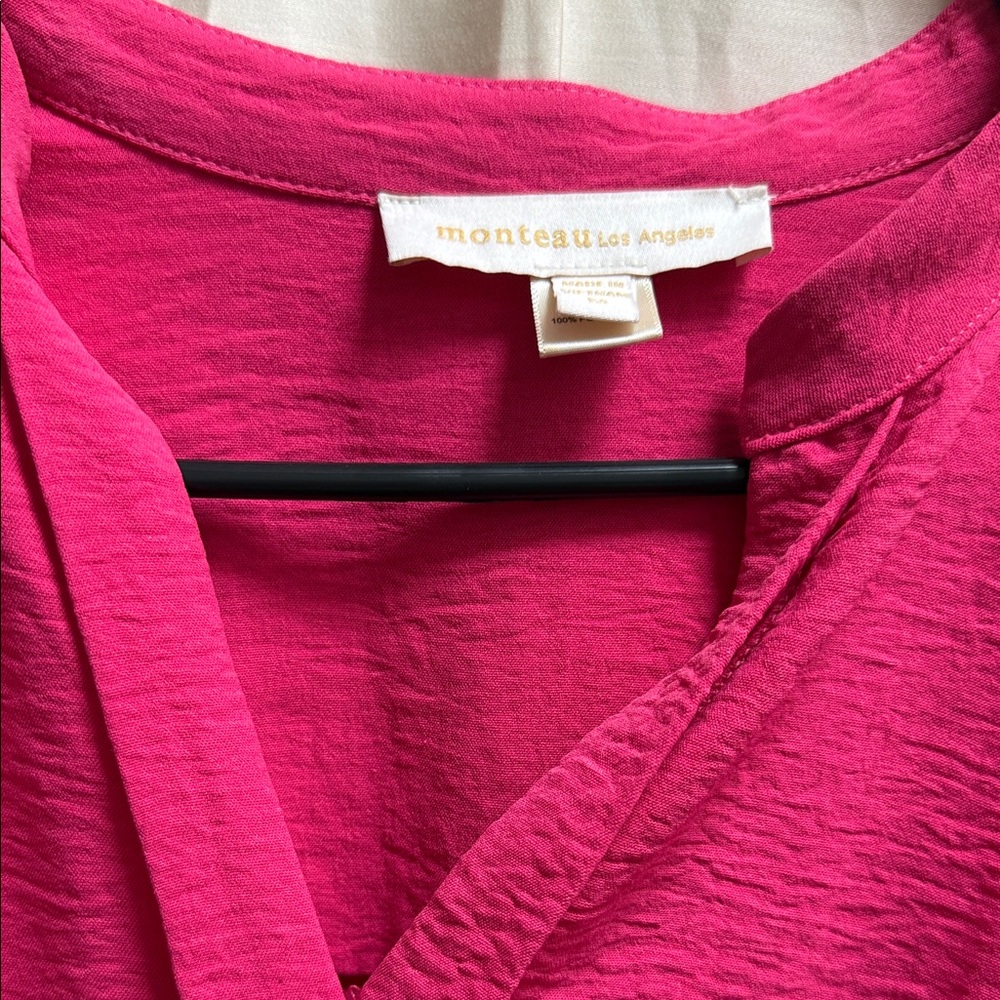 Elegant Pink Mini Dress with Belt - Picture 2 of 3